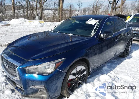 2018 Infiniti Q50 3.0T Red Sport 400 z USA, uszkodzony, nr VIN JN1FV7AR8JM481694